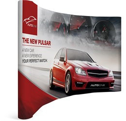 Legend Curved Banner Wall with Wings 3.5m x 2.25m