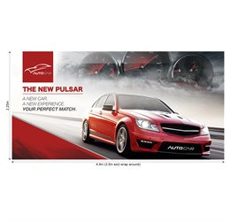 Legend Curved Banner Wall Skin with Wings 4.4m x 2.25m (Excludes Hardware)
