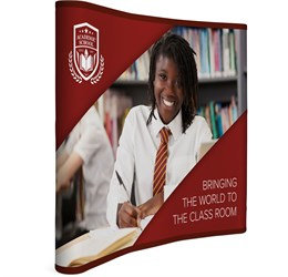 Legend Curved Banner Wall with Wings 2.15m x 2.25m