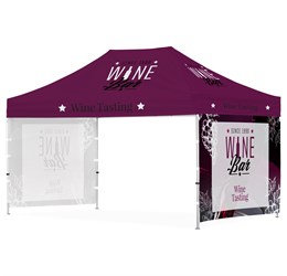 Ovation Sublimated Gazebo 4.5m X 3m - 2 Short Full-Wall Skins