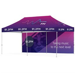 Ovation Sublimated Gazebo 6m X 3m - 1 Long Full-Wall Skin