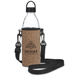 Kooshty Kork Hands-Free Glass Water Bottle – 850ml