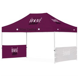 Ovation Sublimated Gazebo 4.5m X 3m - 2 Short Half-Wall Skins