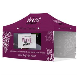 Ovation Sublimated Gazebo 4.5m X 3m - 2 Long Full-Wall Skins