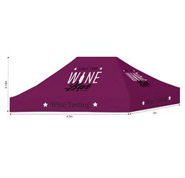 Ovation Sublimated Gazebo 4.5m X 3m - Roof (Excludes Hardware)